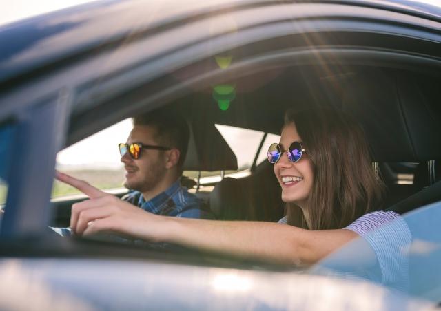 Couple in car